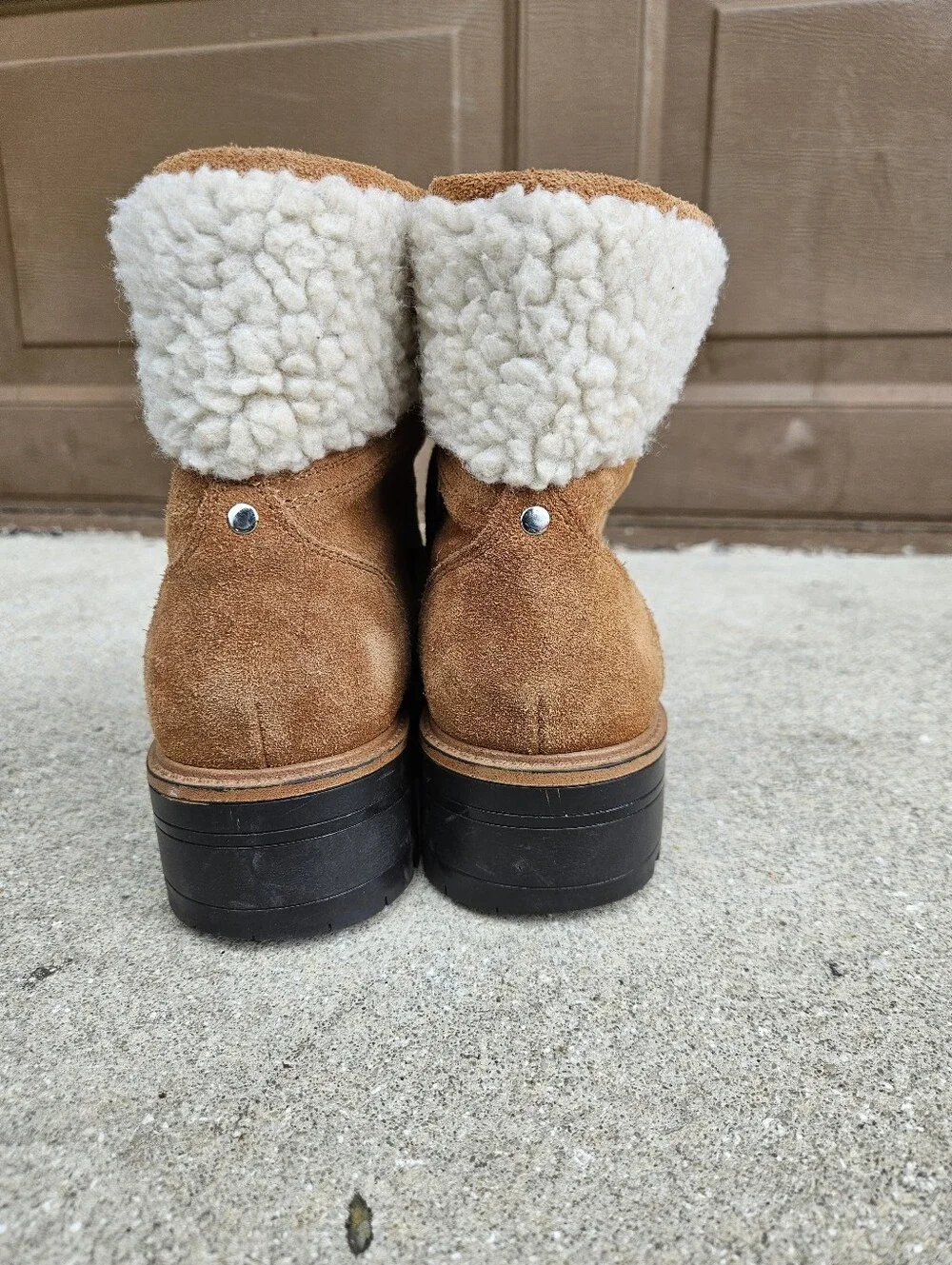 MARC FISHER LTD SIZE 8M MLIZZIE SUEDE LEATHER SHERPA LINED WOMEN'S BOOTS SIZE 8M